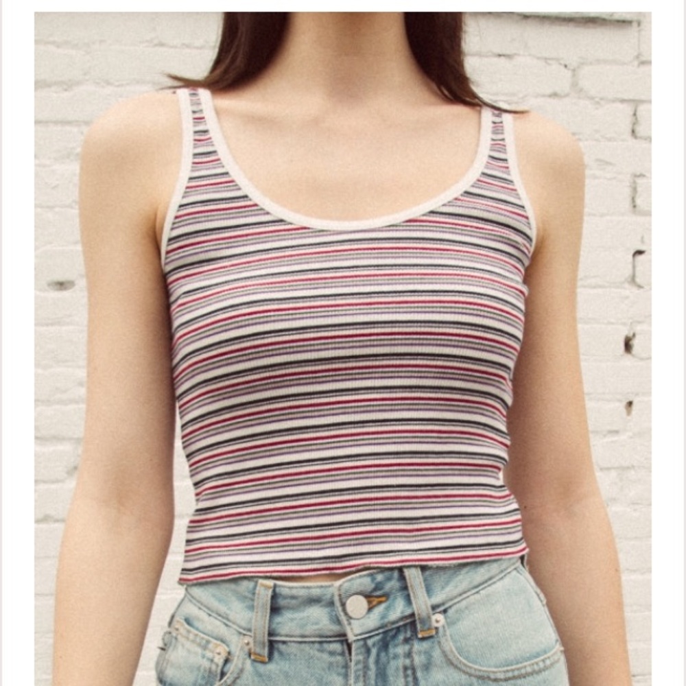 brandy Melville colorful Stripes Tank Top